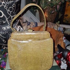 Chic Gold Textured Shoulder Bag